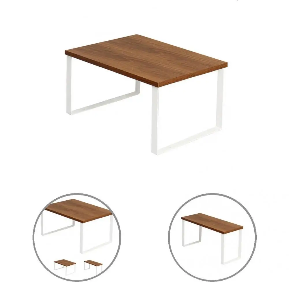 

Антидеформирующая привлекательная элегантная Нескользящая подставка настольная полка для хранения металлический Настольный органайзер ...