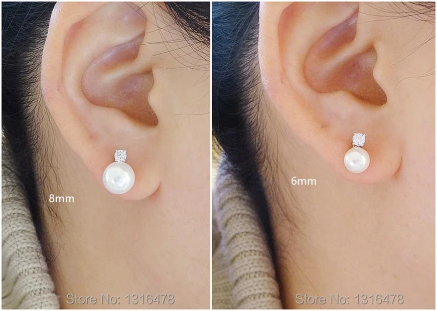 925 пробы серебряные серьги два способа ношения четыре жемчуга маленькие гвоздики