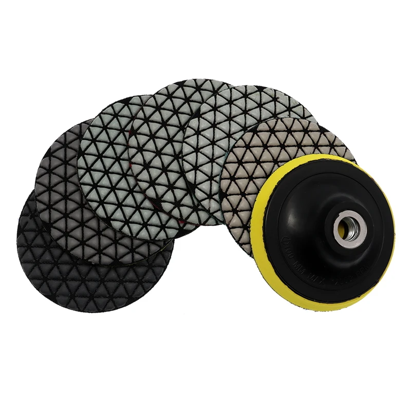 

6 шт. сухие алмазные полировальные колодки RIJILEI 4 дюйма