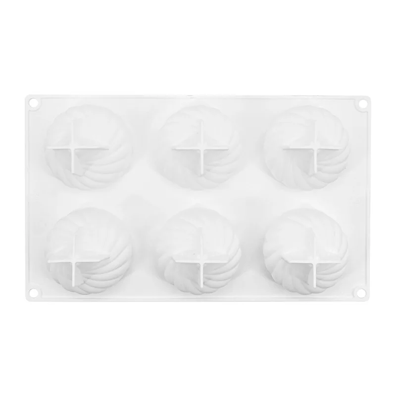 

Spiral Shape Cake Mold 6 Cavity Onion Shape Dessert Ice Cream Baking Mould Cake Decorating Tools