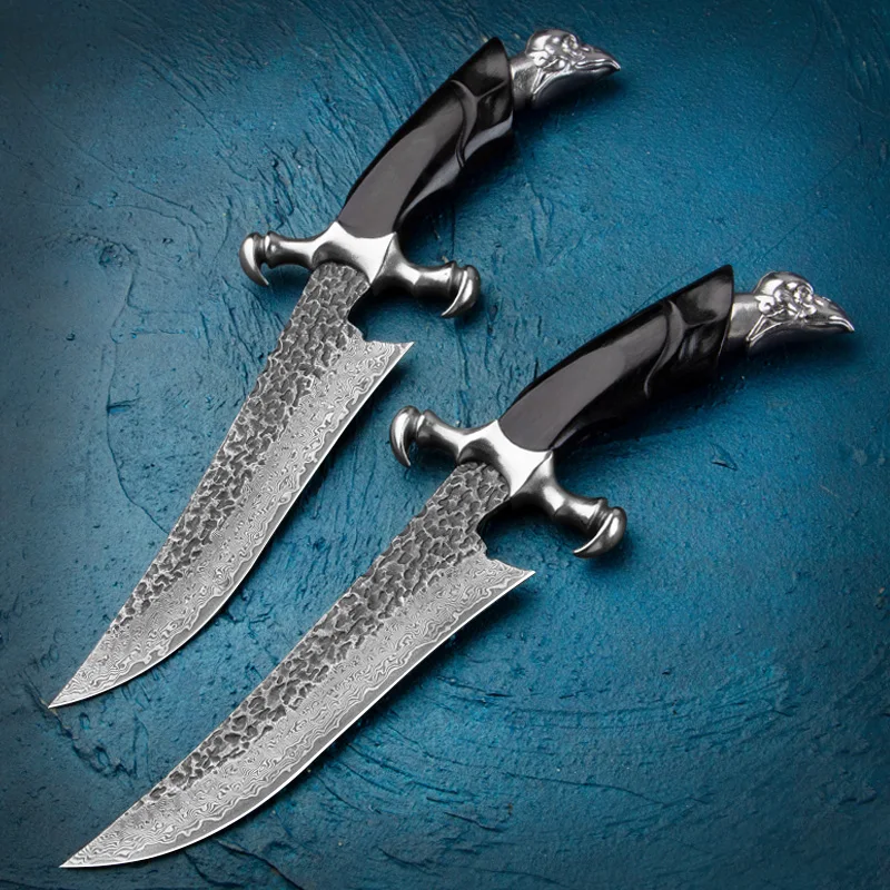 Охотничий нож HUANGFU VG10 из дамасской стали инструмент для самообороны