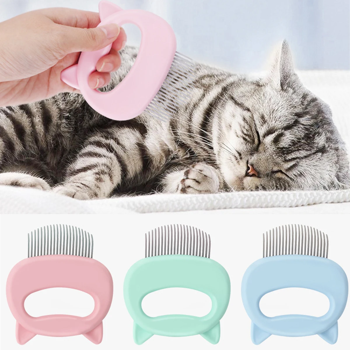 

Pet Massage Brush Shell Shaped Handle Pet Grooming Massage Tool To Remove Loose Hairs Only For Cats