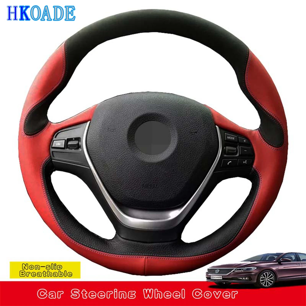 

Customize DIY Genuine Leather Car Steering Wheel Cover For BMW 316i 320i 328i 320d F20 F45 F30 F31 F34 F32 F33 F36 Car Interior