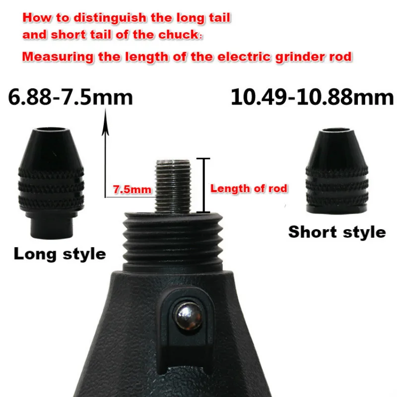 Keyless 0.3-3.2mm Multi Drill Chuck for Dremel Rotary Tools - Universal Mini Chuck Adapter Converter with Keyless Drill Bit Chucks image 4
