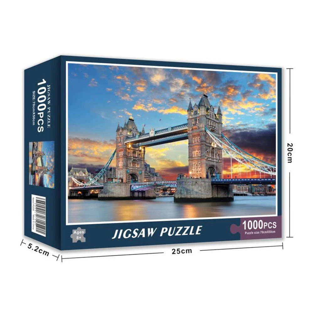 

1000pcs Paper Jigsaw Toys Puzzles Games Famous Landscape Puzzle for Kids Adults Assembly Toys For Children Kids