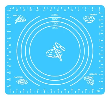 Blue 29x26cm Многоразовый силиконовый коврик для выпечки Эко-коврик для раскатки теста большой антипригарный коврик для духовки Кондитерские аксессуары инструменты новые - Цвет: Blue 29x26cm