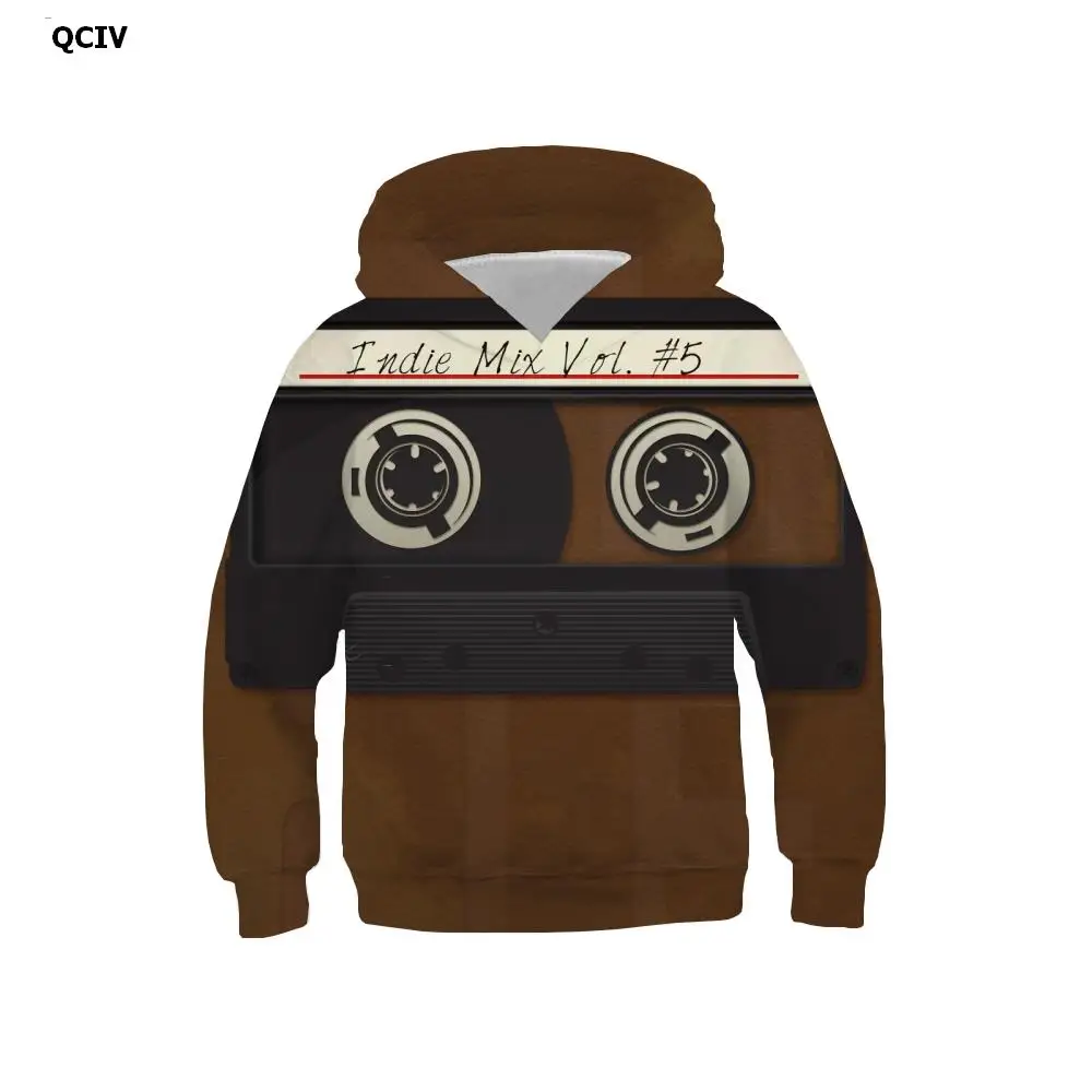 

QCIV 3d Hoodies Music Sweatshirts boy Party 3d Printed Rock Hoodie Print Retro Hooded Casual Long Sleeve Hip Hop Pullover Pocket