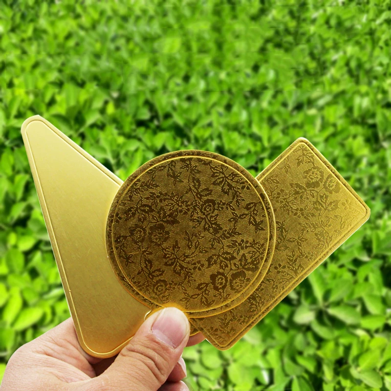 100/Набор круглых квадратных прямоугольных тарелок для муссового торта Золотая