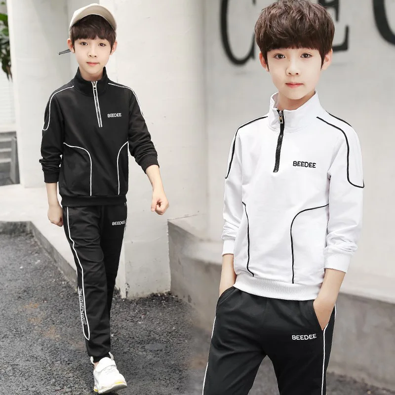 

2PC Spring Autumn Boys Clothing Kids Tracksuit Long Sleeve Sweat Shirts+Pants sets For Teenager Sports Suits 4-12 Years