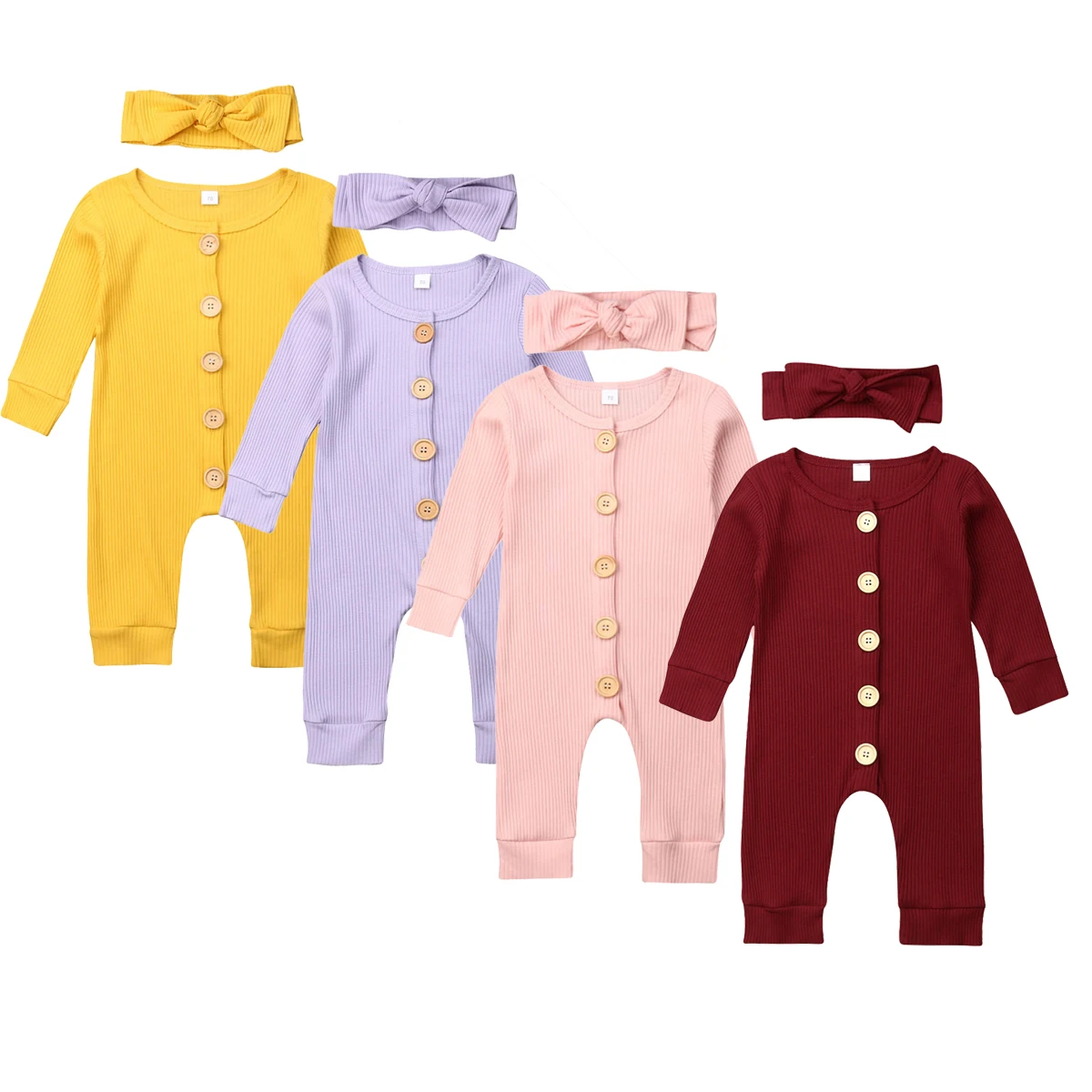 Комплект осенней одежды из 2 предметов для маленьких мальчиков и девочек Вязаный