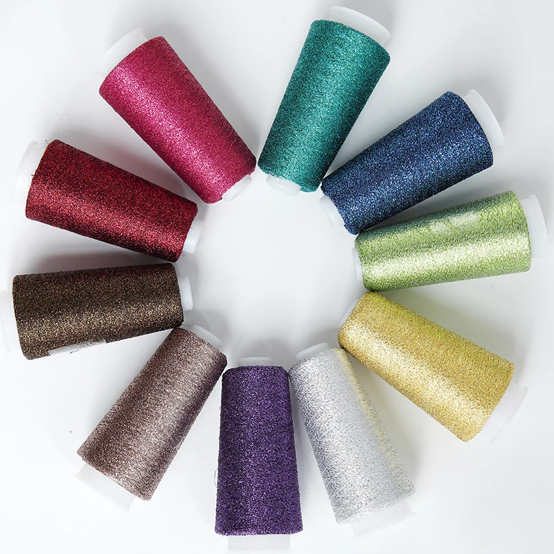 50 г/шарик Тонкая Золотая Серебряная пряжа Искрящаяся вязаная Пряжа Вязание