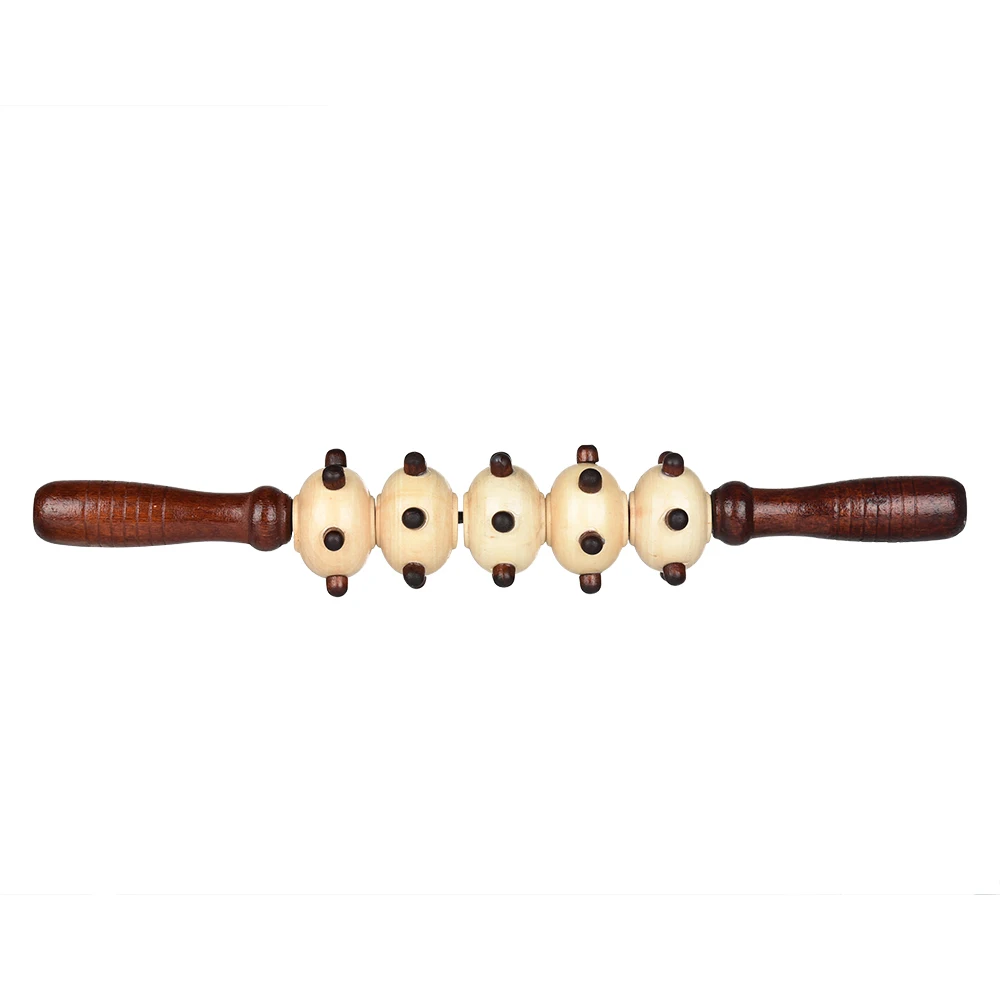 Деревянная Массажная палка для тела массажер спины и ног роликовый уменьшающий