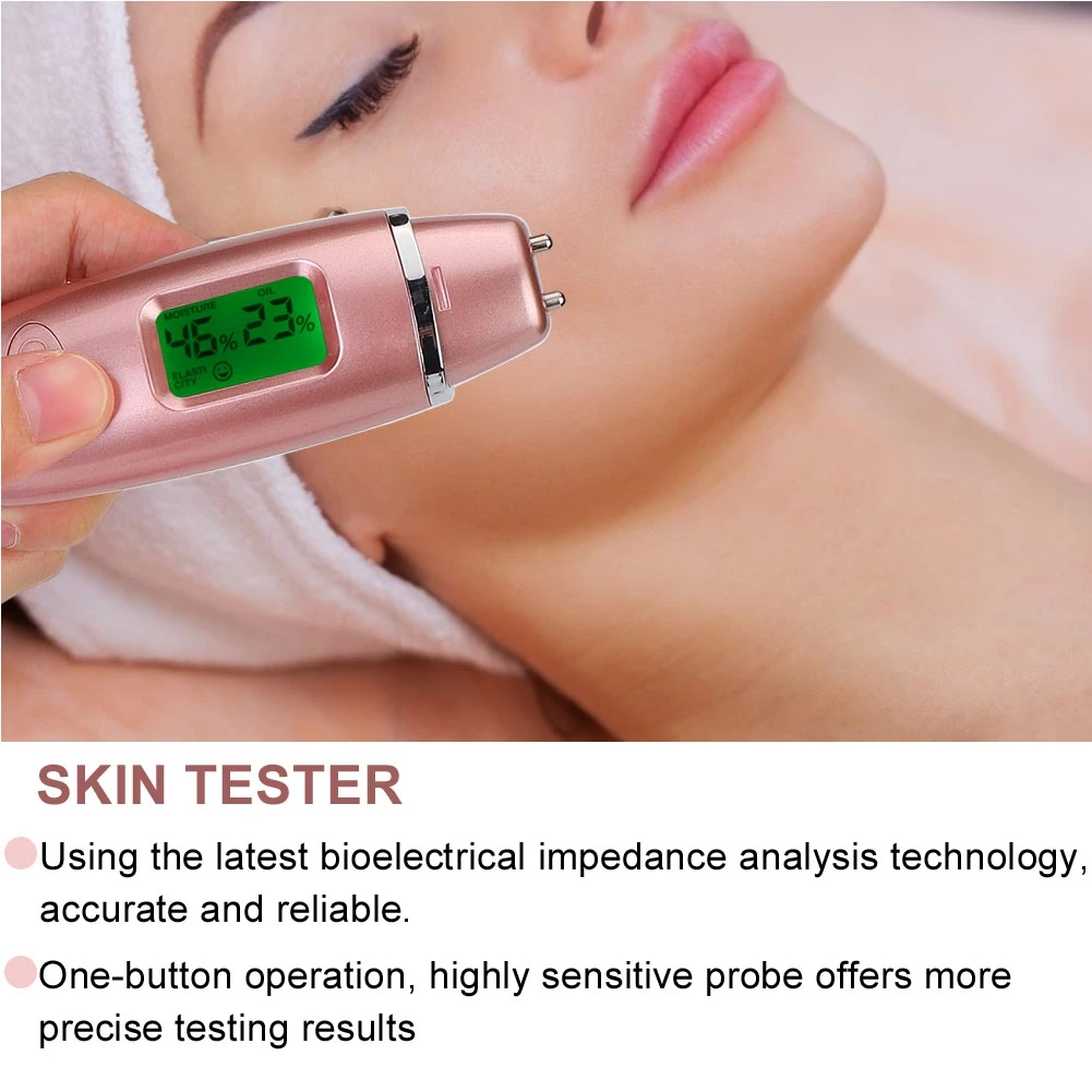 Portable High Presicion LCD Display Face Water Oil Analyzer Skin Moisture Monitor Detector Pen Analysis Machine | Красота и здоровье