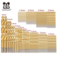 99 pieces of titanium coating high speed steel straight shank twist drill bit set 1 5 10 mm carpentry openings for woodworking
