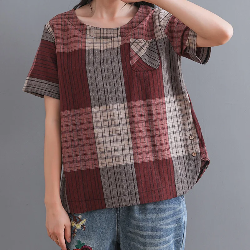 Корейская мода женская хлопковая летняя блузка с напуском короткая рубашка в