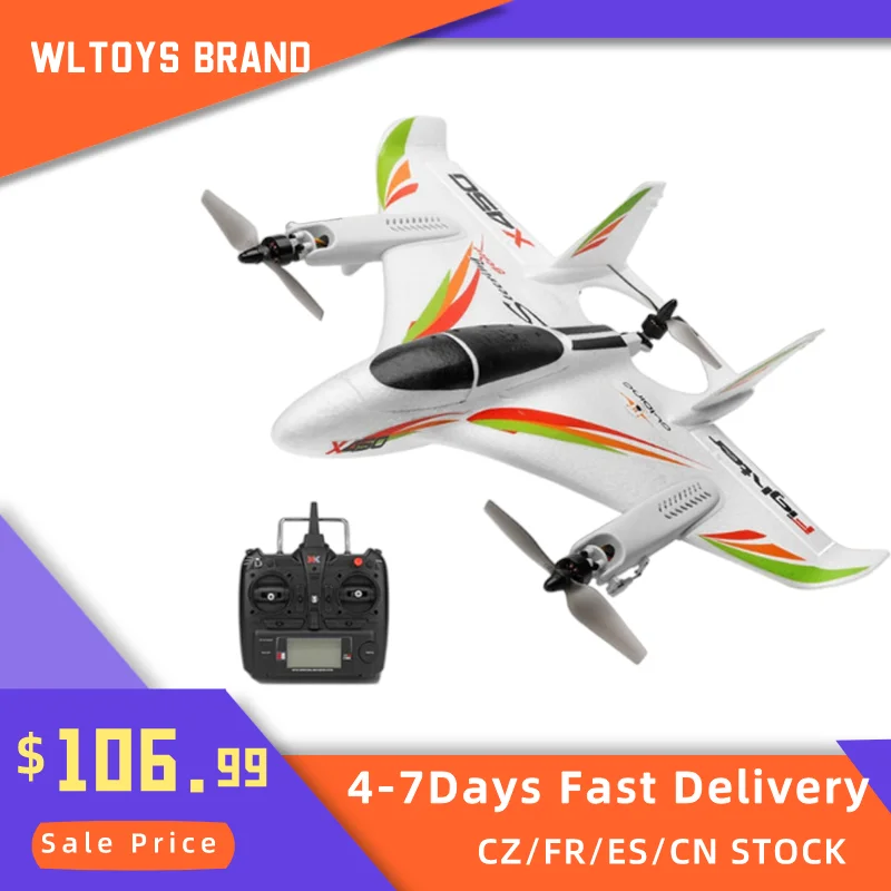 WLtoys XK X450 2 4G 6CH 3D/6G радиоуправляемый самолет бесщеточный вертикальный взлет