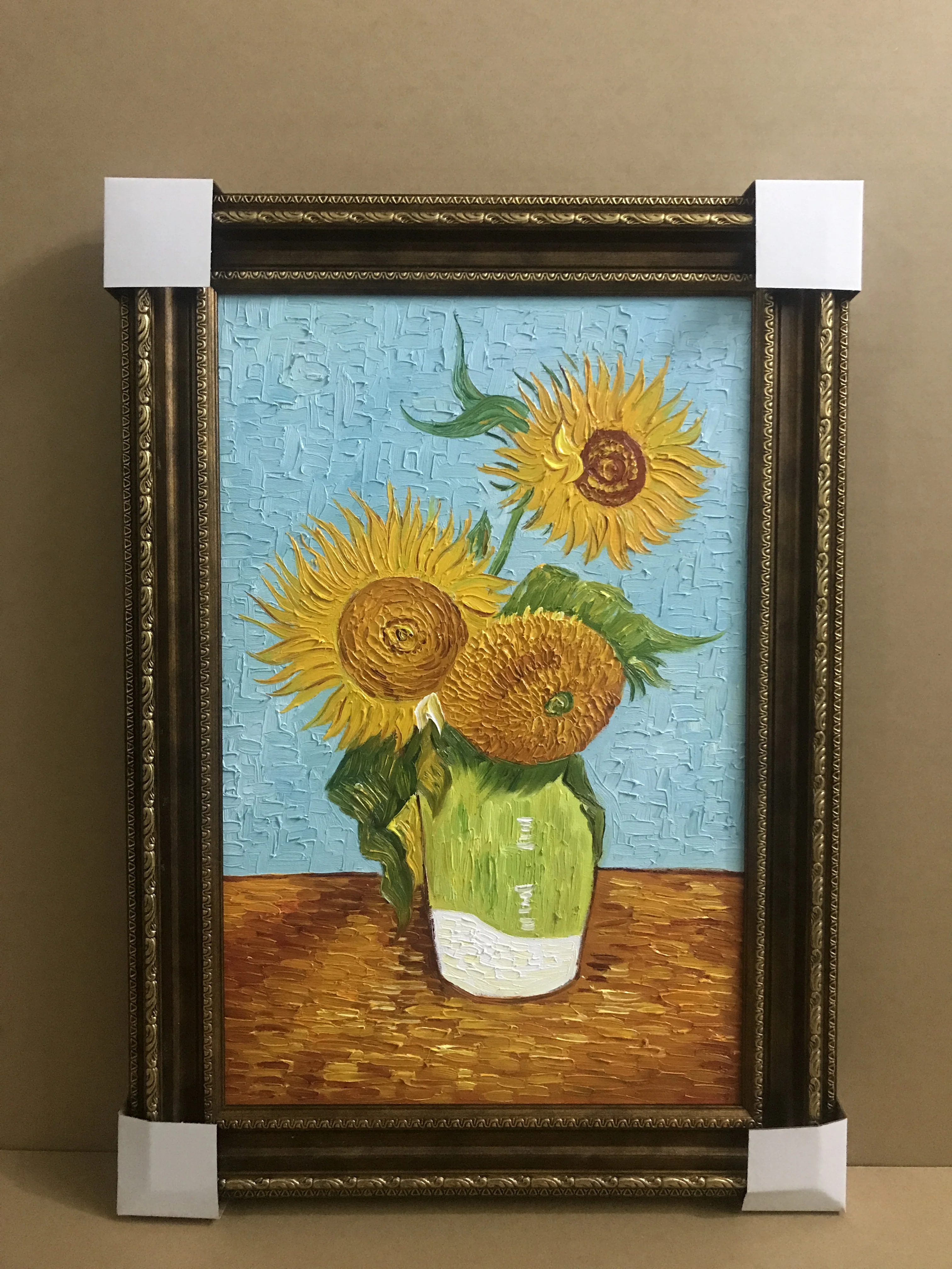 

Palette Painting Face Sunflower Happy Handpainted Oil Painting On Canvas Wall Art Wall Pictures For Living Room Home Decor