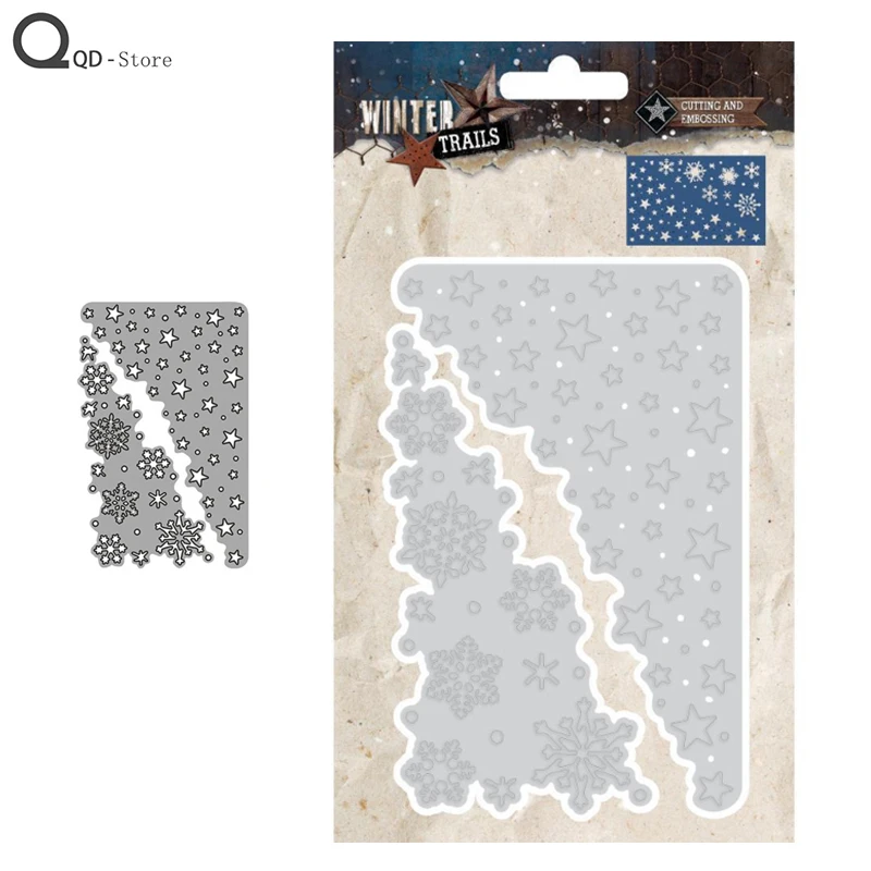 

Snowflake Pressed Border Model Cutting Dies Stamps Dies Scrapbooking Mold Cut Handmade Tools DIY Craft Decoration New 2021