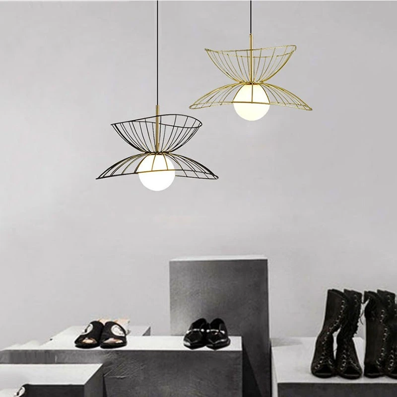 

Modern LED Pendant Light Simple Glass Lampshade Indoor Lighting Fixture Black Gold Hanging Lamp for Dining Room Bedroom Corridor