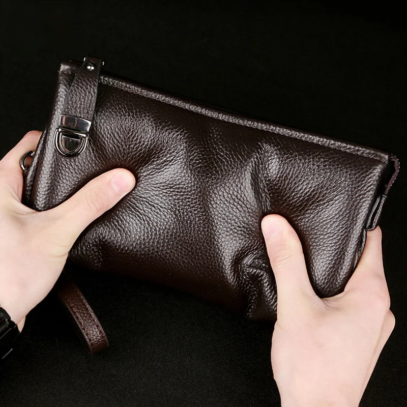 

New Men's Wallet Men's Multi-Card Position Men's Leather Wallet Zipper Clutch Coin Purse