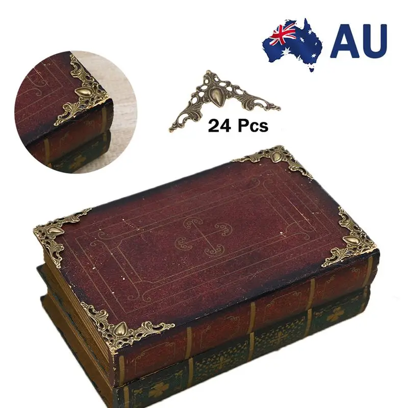 24 шт. Винтаж книжный уголок протектор книга для альбомов декоративный углов