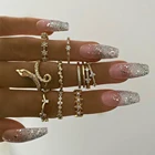 Модные Винтажные кольца Modyle с кристаллами для женщин на костяшки пальцев в богемном стиле Ins кольца в форме звезды луны комплект свадебных обручальных ювелирных изделий 2020
