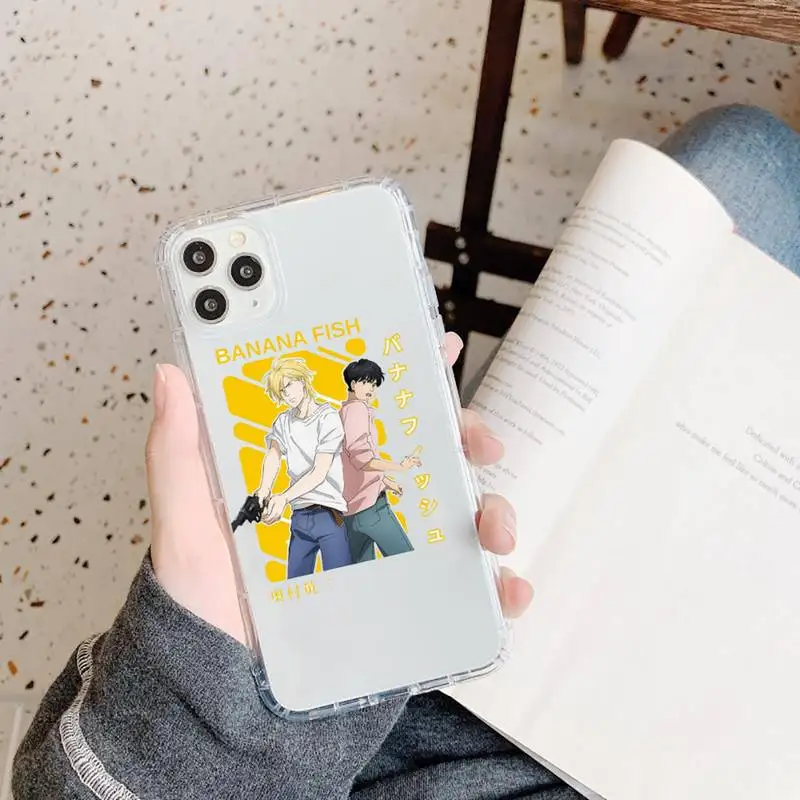 

Japan Anime Banana Fish Anime art Phone Case Transparent for iPhone 11 12 mini pro XS MAX 8 7 6 6S Plus X 5S SE 2020 XR