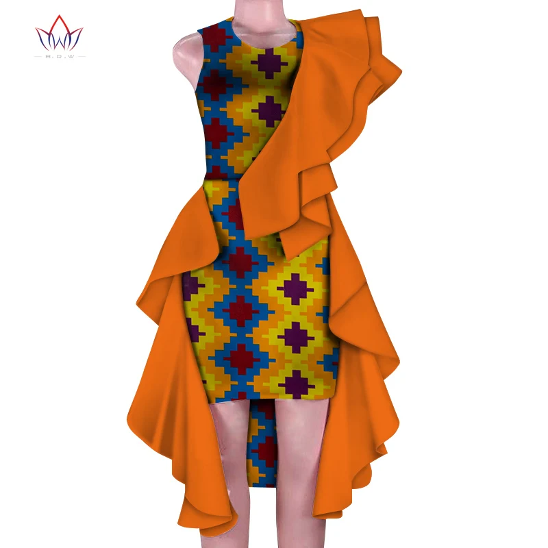 Новинка женская одежда африканские платья для женщин с принтом драпированные