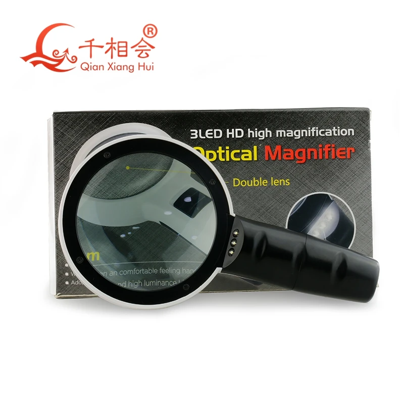 Optical Magnifying Glass 110 mm With 3 LED high-definition High Magnification 30x | Украшения и аксессуары