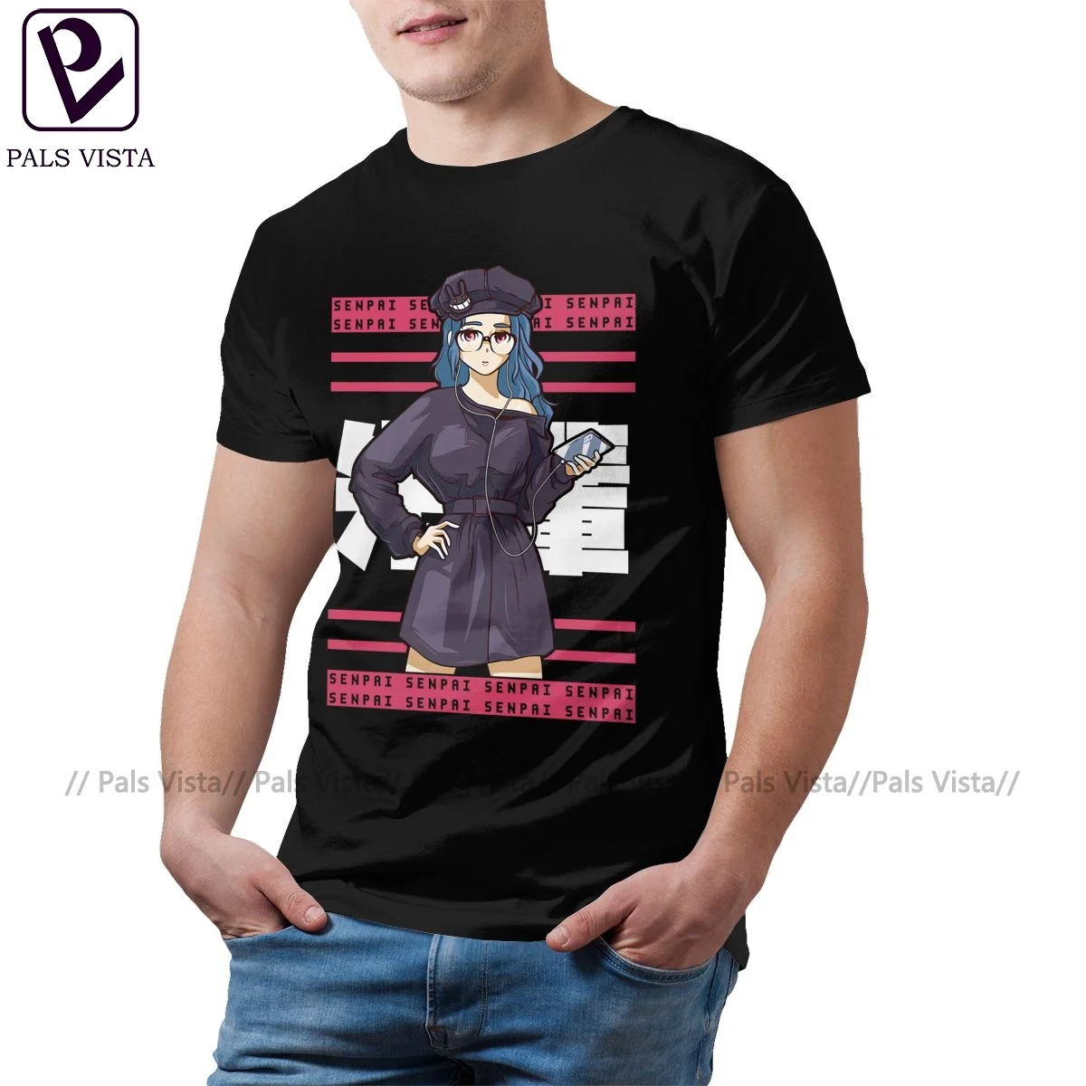 

Senpai T-Shirt Beach Funny 100 Percent Cotton T Shirt Print Short Sleeve Tshirt Men 3xl