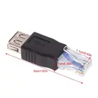 Переходник RJ45 (штекер) на USB AF (гнездо), сетевой адаптер LAN Ethernet штекер маршрутизатора