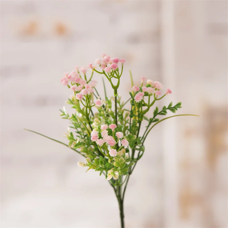 

Artificial Flower Gypsophila Bouquet Home Living Room Dining Room Furnishings Light Luxury Bottle Plug Decorative Ornaments Diy