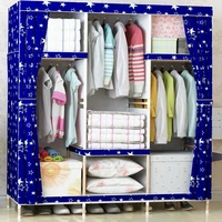 super large family waterproof moistureproof wardrobe reinforced bold wooden closet oxford cloth fully enclosed armoire
