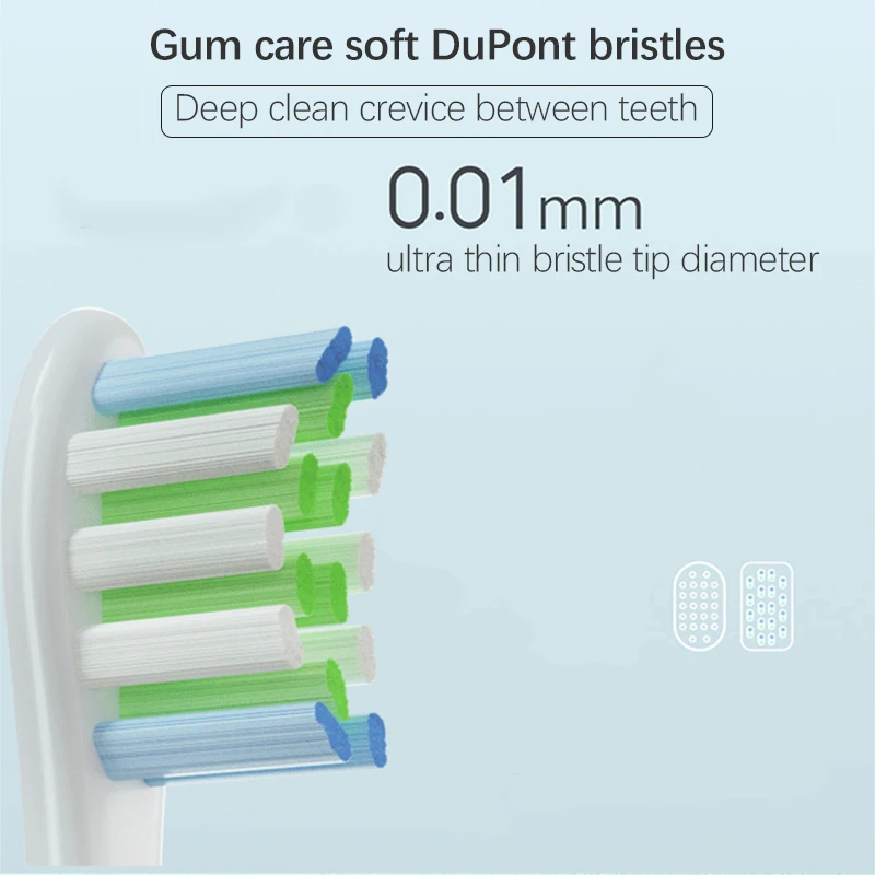 Replacement Brush Heads for Oclean X/ X PRO/ Z1/ F1/ One/ Air 2 /SE Sonic Electric Toothbrush Soft DuPont Bristle Nozzles 10 Pcs | Бытовая