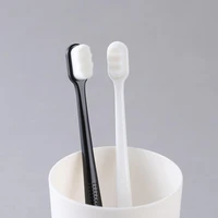 2pcs practical tooth brush ergonomic design pp portable protect gum ultra fine toothbrush for unisex