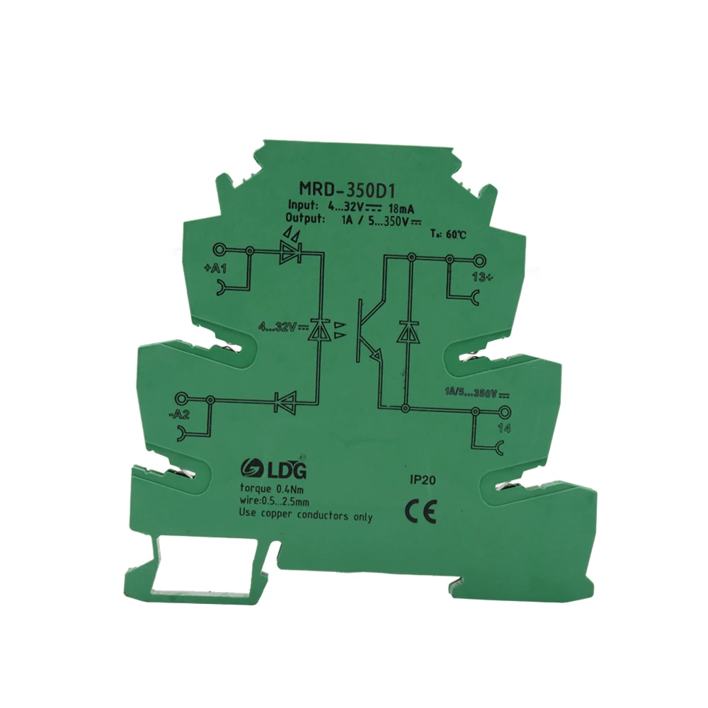 MRD-350D1 10 шт. Напряжение РЕЛЕ Светодиодный индикатор 1A Вход: 5V 12V 24V DC Выход: 12-350VDC SSR