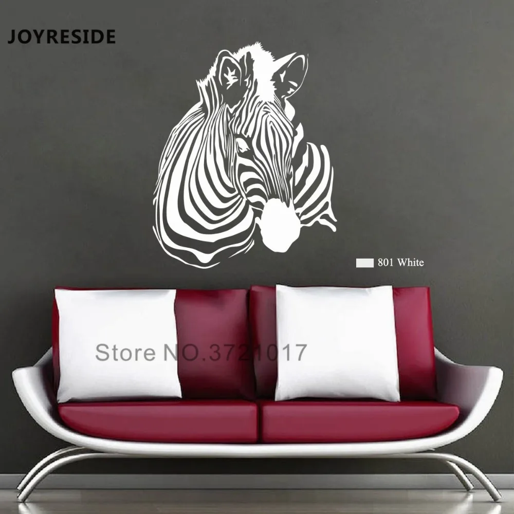 JOYRESIDE, Зебра, наклейка на стену с животными, виниловая наклейка, Декор, интерьер, искусство, дизайн гостиной, дома, спальни, общежития, украшение, фреска, A202
