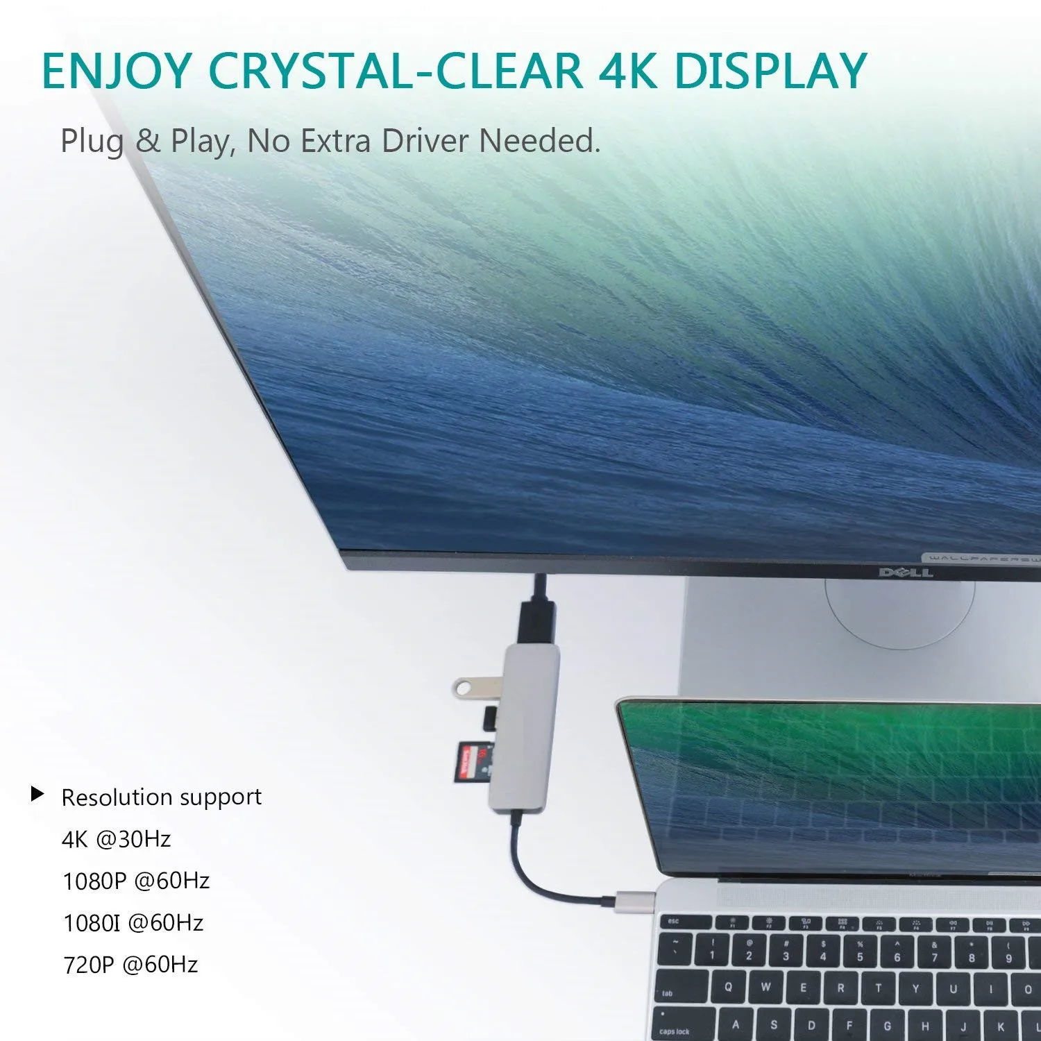 USB 3. 0 Type-C Hub к HDMI-совместимый адаптер 4K Thunderbolt 3 C TF SD Reader слот PD для MacBook Pro/Air/Huawei Mate |
