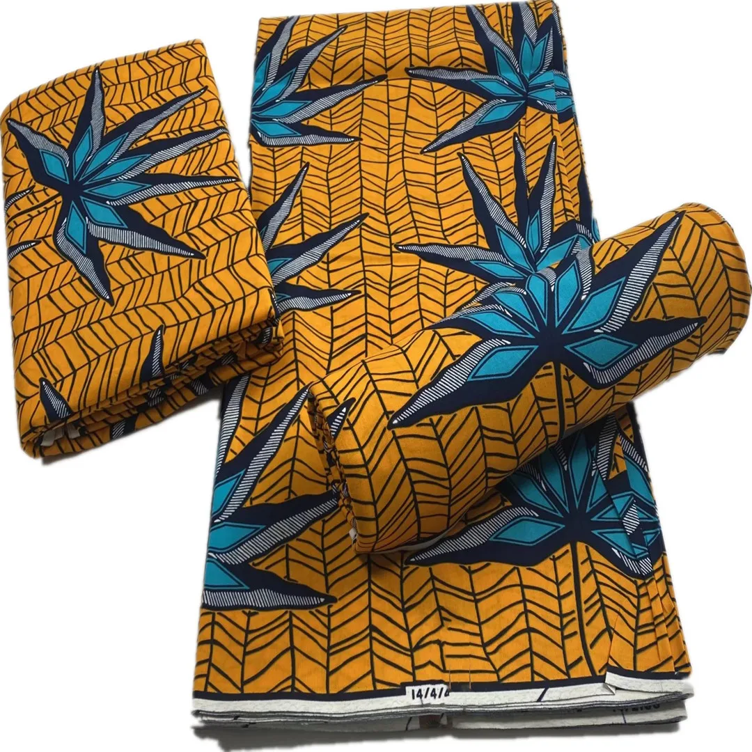

Guaranteed Veritable 100% Original Real Wax Ankara Fabric 2021 New Tissu African Print Coton Fabric 6Yards For Wedding Dress