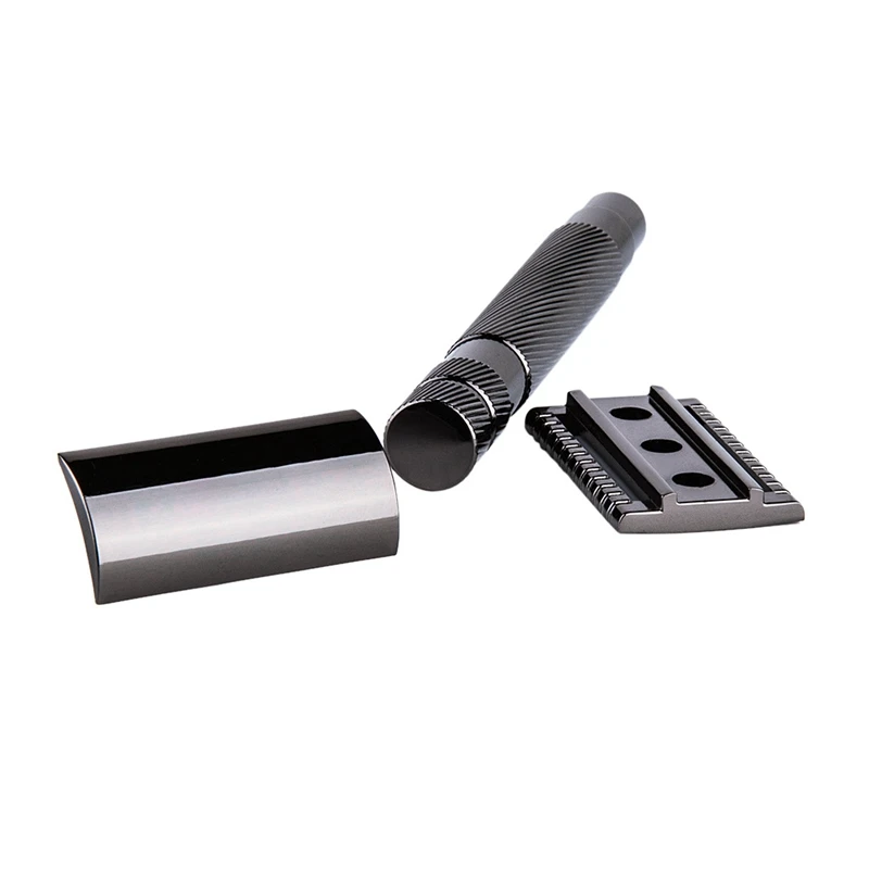 Безопасная двойная Бритва для мужчин Парикмахерская прямая бритва держатель