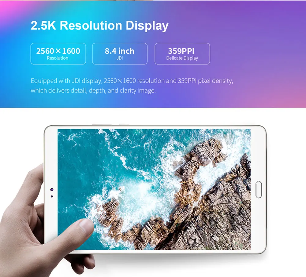 Teclast M8 8,4 дюймовый планшетный ПК Android 7,1 Allwinner A63 1,8 ГГц четырехъядерный процессор 3 ГБ ОЗУ 32 Гб ПЗУ 2560x1600 ips Металл тип-c планшет