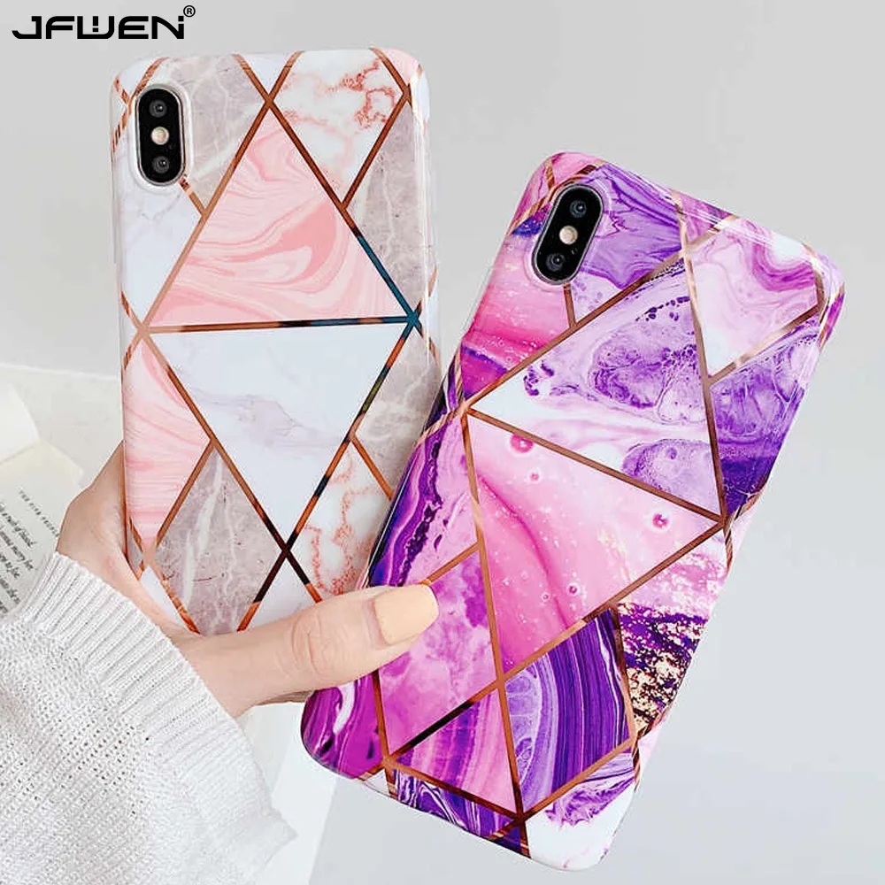 Покрытие геометрический мраморный чехол для iphone 7 XR 11 Pro Max чехол для iphone X XS Max 8 7 6 6S Plus чехол для телефона силиконовый мягкий чехол