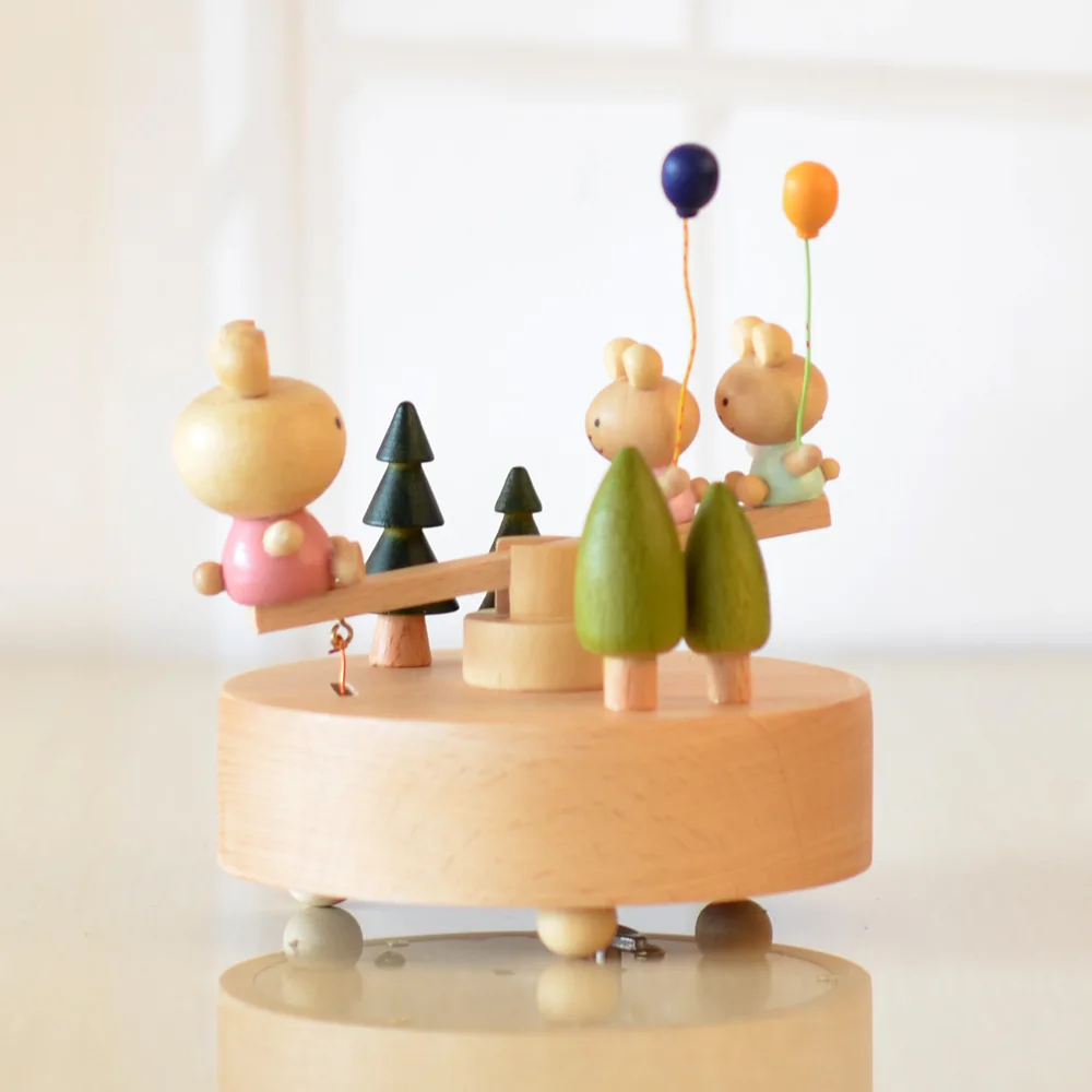 Восхитительная деревянная музыкальная шкатулка Seesaw рождественские подарки