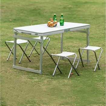 야외 캠핑 테이블 의자 피크닉 테이블, 알루미늄 합금, 방수, 초경량 내구성, 휴대용 접이식 테이블 시트, 신제품