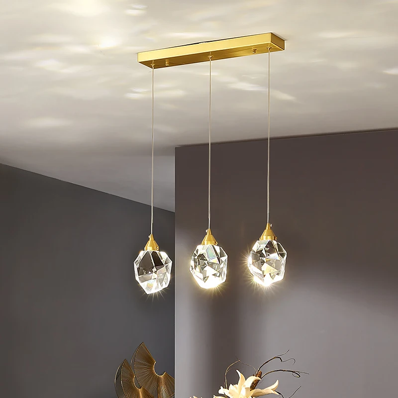 Скандинавский Хрустальный подвесной светильник для гостиной бара подвесные