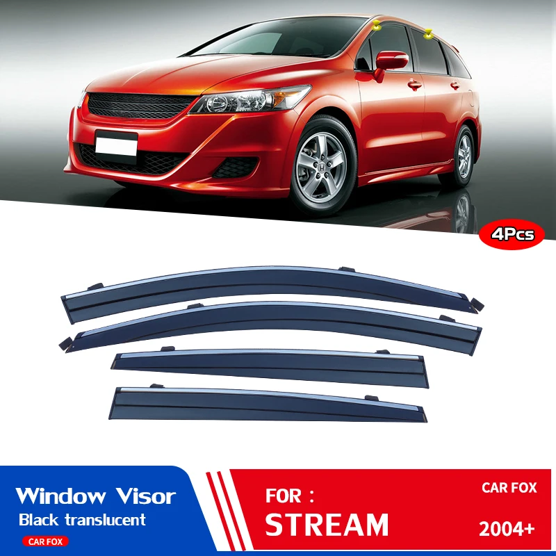 

For Honda Stream RN3 window shield Car rain shields to cover rain-proof window strips Stream window rain eyebrow visor SET 2004