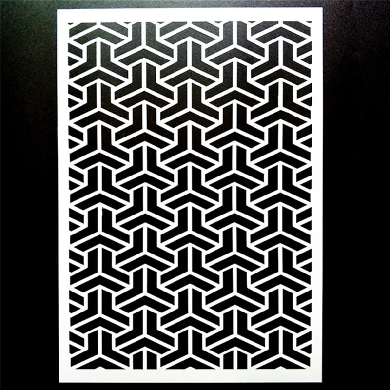 DIY живопись A4 размер Геометрия Шаблон трафарет шаблоны для стены Мебель Ткань