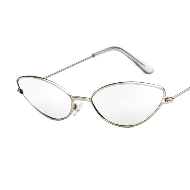 

New Fashion Cat Eye Sunglasses Women Retro Ocean Lens Shades Metal Small Oval Frame Vintage Sun Glasses UV400 De Sol Feminino