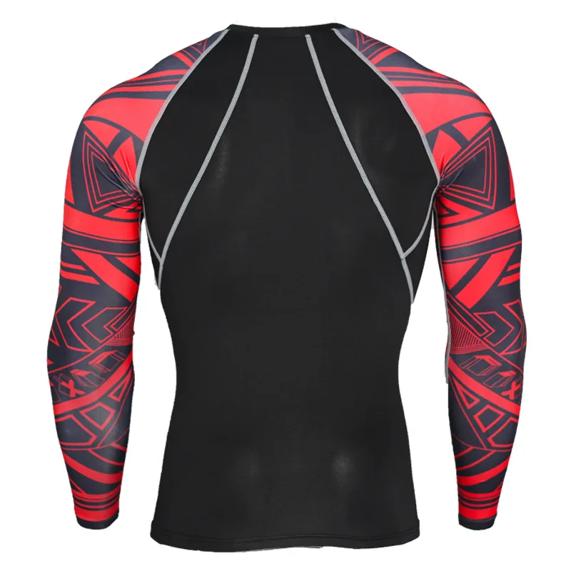 New Men's Rashguard Running Shirt Gym Shirt Long Sleeve Sports Compression Shirt Dry Fit Shirts For Men Fitness