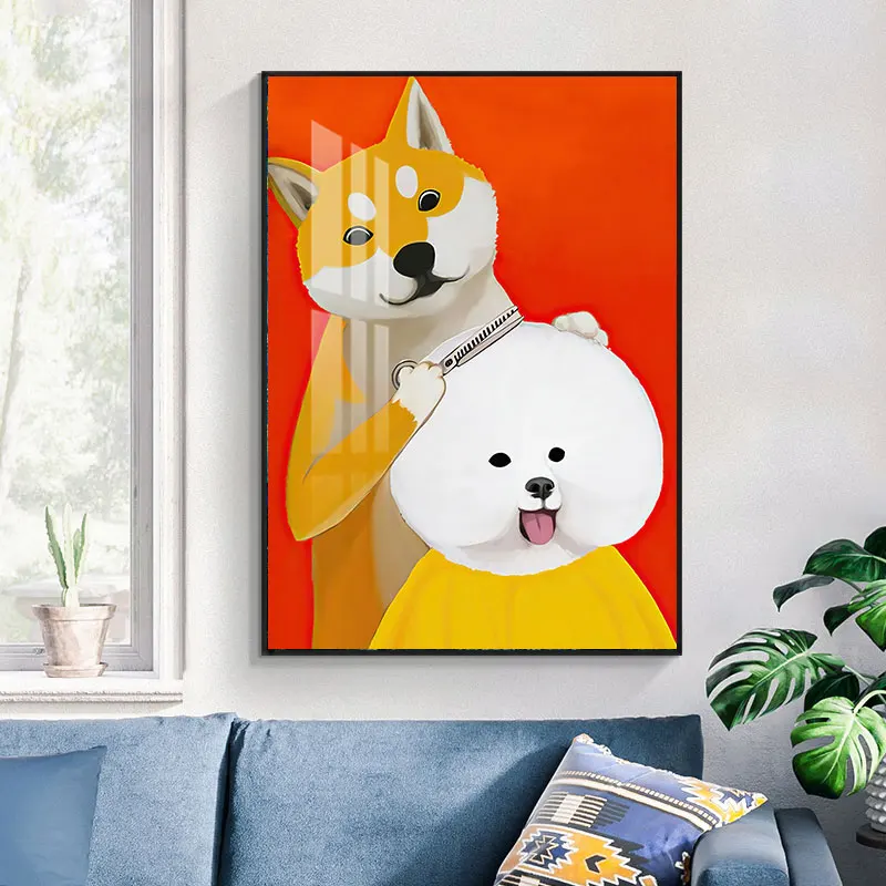 

Study Animals Cute Pets Wall Art Canvas Paint Abstract Nordic Posters Minimalist Living Room Decor21-0202-8